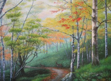 森の鹿 Oil Paintings